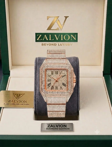 Luxury crystal Iced Out Watch (Rose Gold)