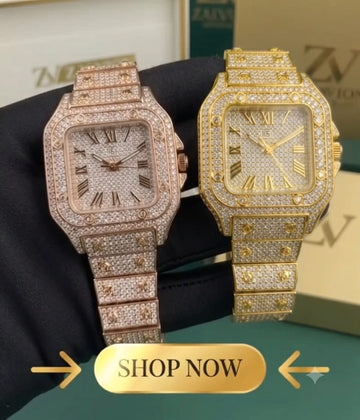 Luxury Iced Out Crystal Diamond Watches